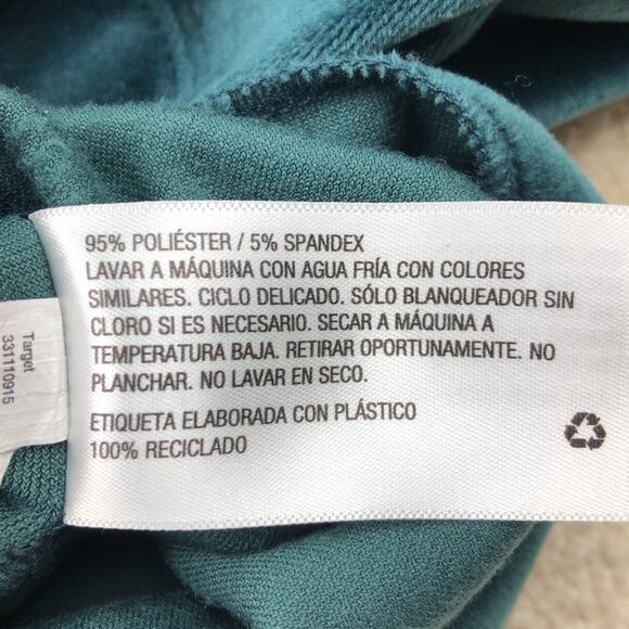 Wild Fable: Velvet Cropped Teal Crewneck - Picture 5 of 5